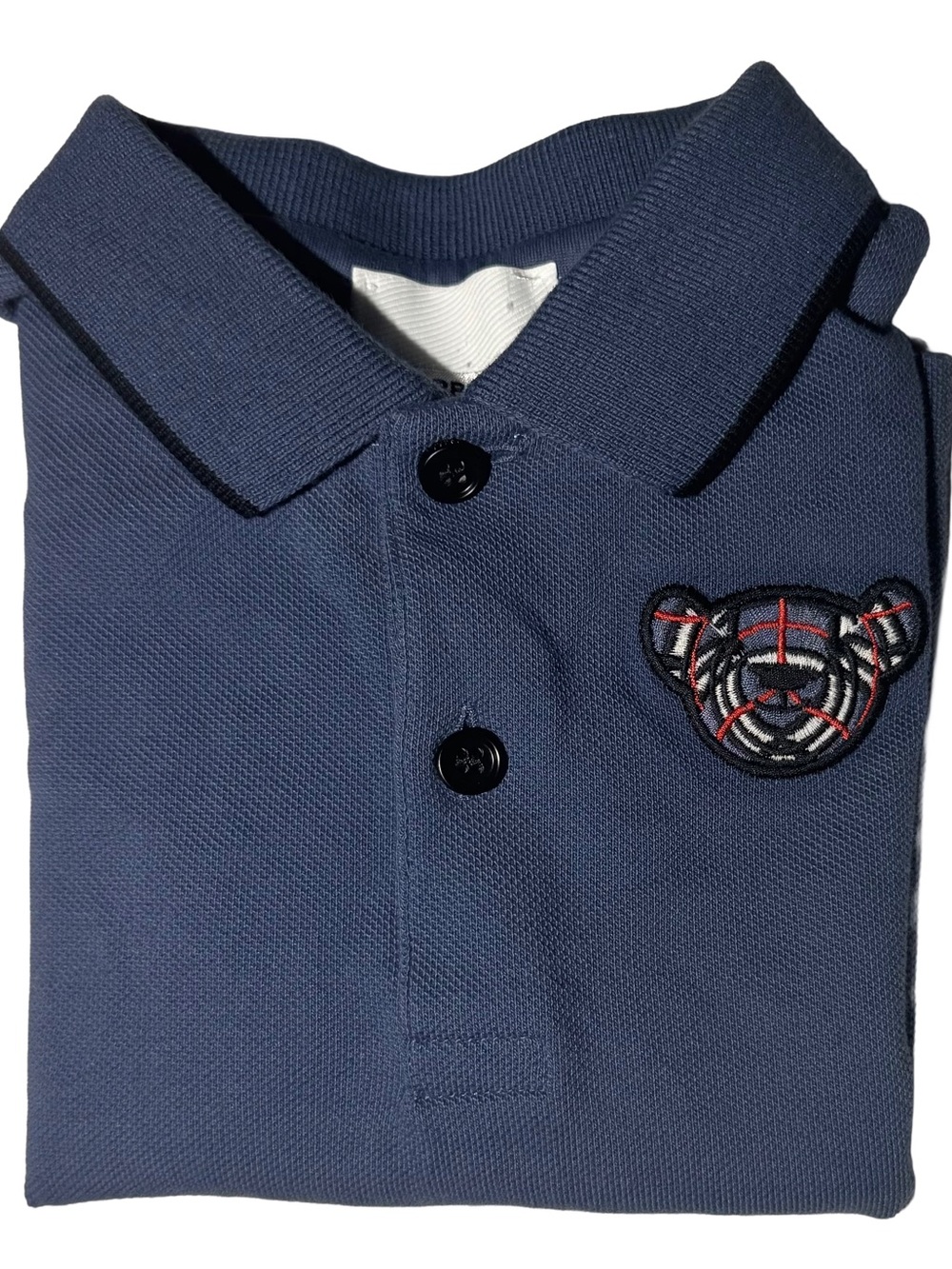 Burberry Kids "Johane" Thomas Bear Motif Pique Polo Shirt 18 months